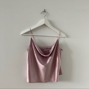 Kimchi Blue pink satin strap tank top